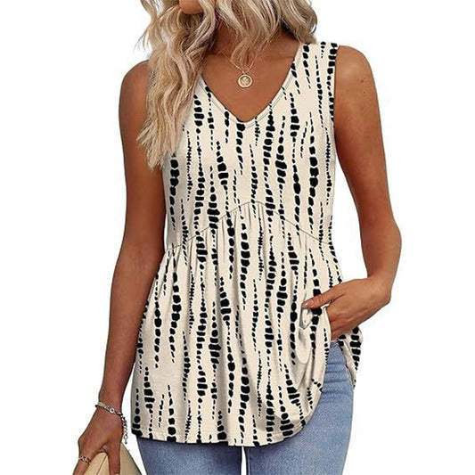 Elegantes ärmelloses V-Ausschnitt-Top für Damen