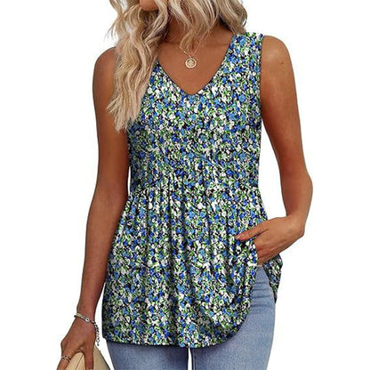 Elegantes ärmelloses V-Ausschnitt-Top für Damen
