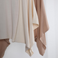 Damen lockerer Cardigan mit 3/4-Ärmeln und offener Vorderseite