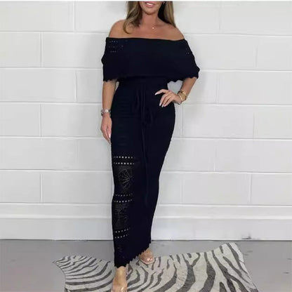 Women's Elegant Off-Shoulder Maxi Dress