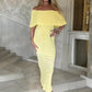 Women's Elegant Off-Shoulder Maxi Dress